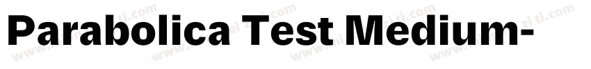 Parabolica Test Medium字体转换